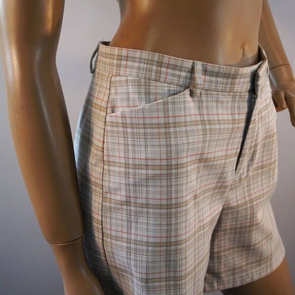 Dockers Womens Shorts Stain Defender Flat Front Plaid Stretch Size 4 - Picture 8 of 10